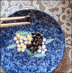 素焼き黒大豆の試食