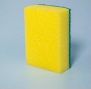 掃除と拭き上げができるマイクロファイバースポンジ